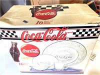 16pc Coca Cola Glass Dinnerware Set in Box