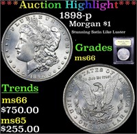 *Highlight* 1898-p Morgan $1 Graded GEM+ Unc