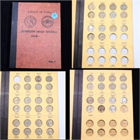 Partial Jefferson Nickel Book 1938-1960 52 coins G