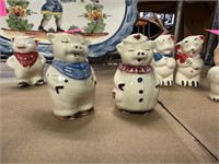 VTG SHAWNEE POTTERY PIG SALT PEPPER SHAKERS