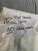 Queen Flat Sheets & Pillow Cases