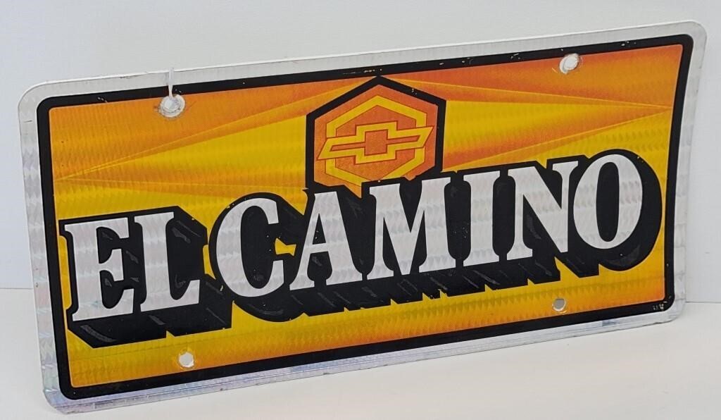 El Camino License Plate Placard