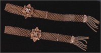 A pair of Victorian mesh bracelets with