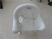 White Whicker Child/ Doll Rocking Chair