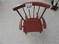 Red Child/Doll Wooden Rocking Chair