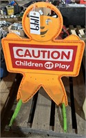 33" Tall Double Sided Children At Play Sign
