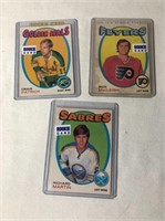 3 - 1971-72 Rookie Hockey Cards