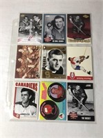 9 Maurice Richard Hockey Cards #1