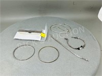 small collection of sterling jewelry