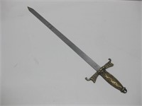 28" Brass Handle Sword Wall Decor