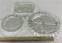 3 glass dishes