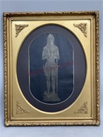 Framed Rubbing of a 15th Century Brass Tombstone