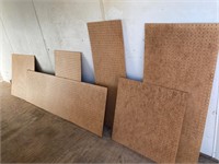 6 pieces of peg board