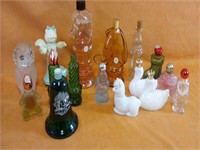 Collection of vintage Avon perfume bottles
3