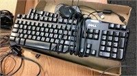DELL KEY BOARDS X 2 AND 3 MOUSE