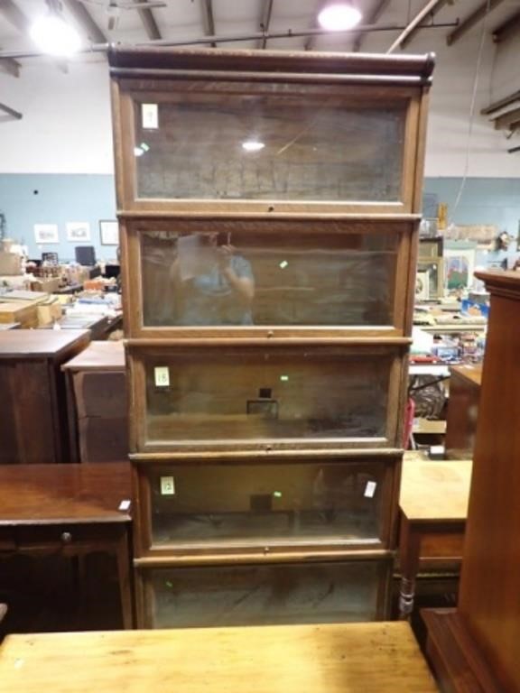 GLASS DOOR LIBRARY BOOKCASE 39x56