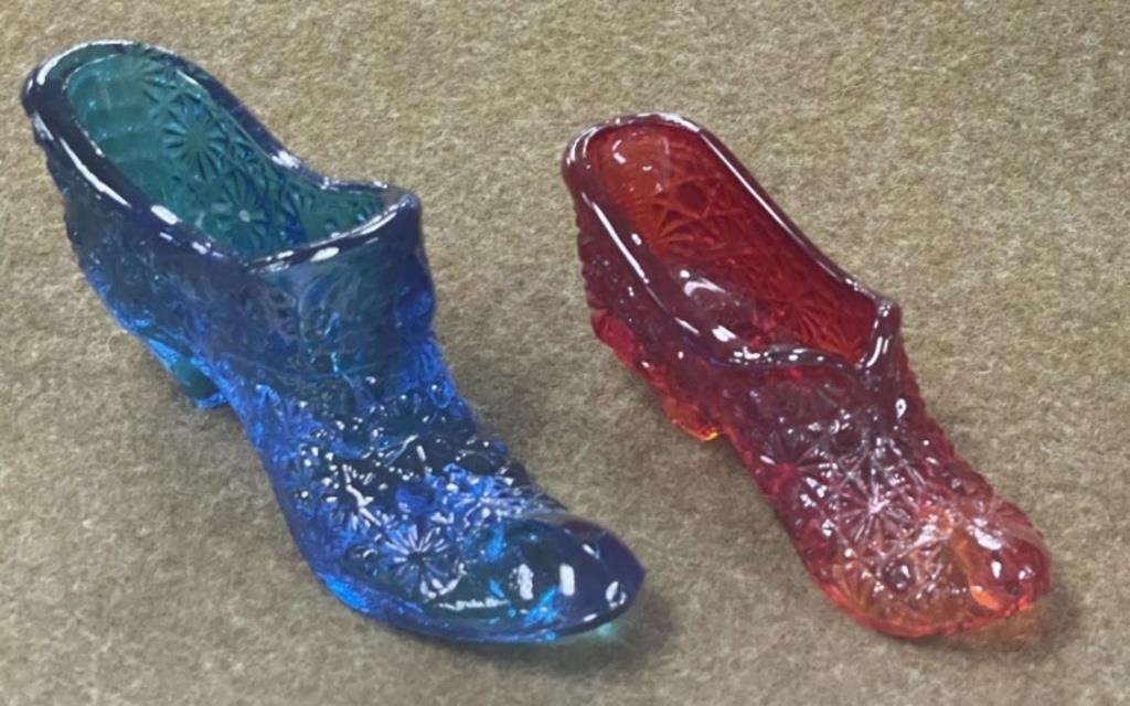 2 - Fenton Glass Slippers