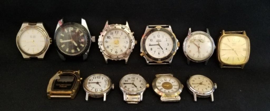 Lot of 11 Various Brands/Designs Watch Faces,