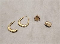 SCRAP GOLD: EARRINGS ARE 14K .9G TOOTH & PIN ARE