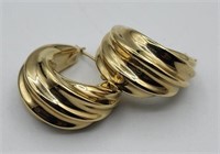 14k Yellow Gold Pierced Earrings 4.0g