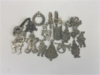 Mixed Metal / Pewter Christmas Ornaments