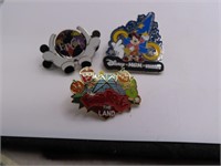 (3) vtg Disney ThemePark asst Collector's Pins