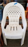 3 Plastic Patio Chairs