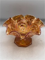 Imperial Marigold Carnival Iridescent compote