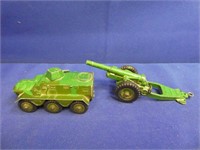 (2) Dinky Toys Army Red