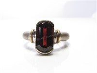 Sterling and 14K Garnet Ring