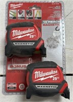 2 - New Milwaukee 25' Tape Measures