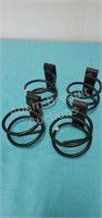 4 wrought iron clip drink holders