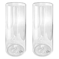 2 Pieces Plastic Vases Cylinders, Color Crystal