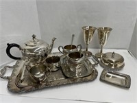 SP Items - Serving Tray, Goblet, Sugar, Cream,