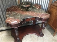 Antique Hall Table with Marble Top