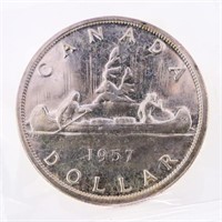 1957 Canada Silver Dollar PL63 ICCS