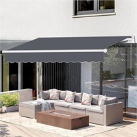 8 x 7 Ft Awnings for House, Manual Retractable Pae