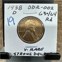1938-D WHEAT PENNY CENT DOUBLE DIE DDR-002