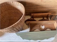 Large basket and shelves