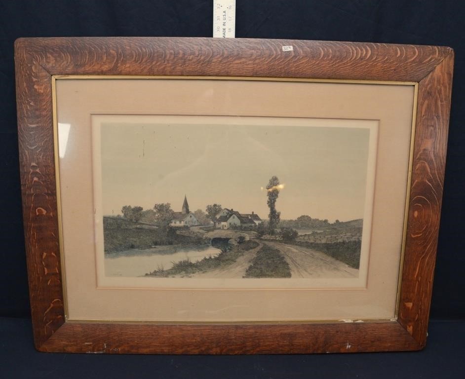 ANTIQUE SIGNED FRAMED ART WORK