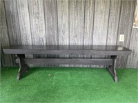 Painted wooden bench