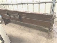 Wooden vintage church pew