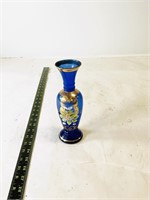 Japanese Cobalt Blue Hand Painted Vase