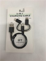 (48x bid) Assorted 3-in-1 3' Charging Cable