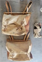 Set of Canvas & Leather Panniers