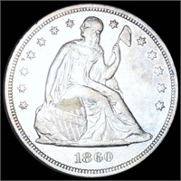 1860 Seated Liberty Dollar NEARLY UNCIRCULATED