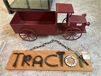 Tractor Sign Made From Tools & A VTG Style Truck