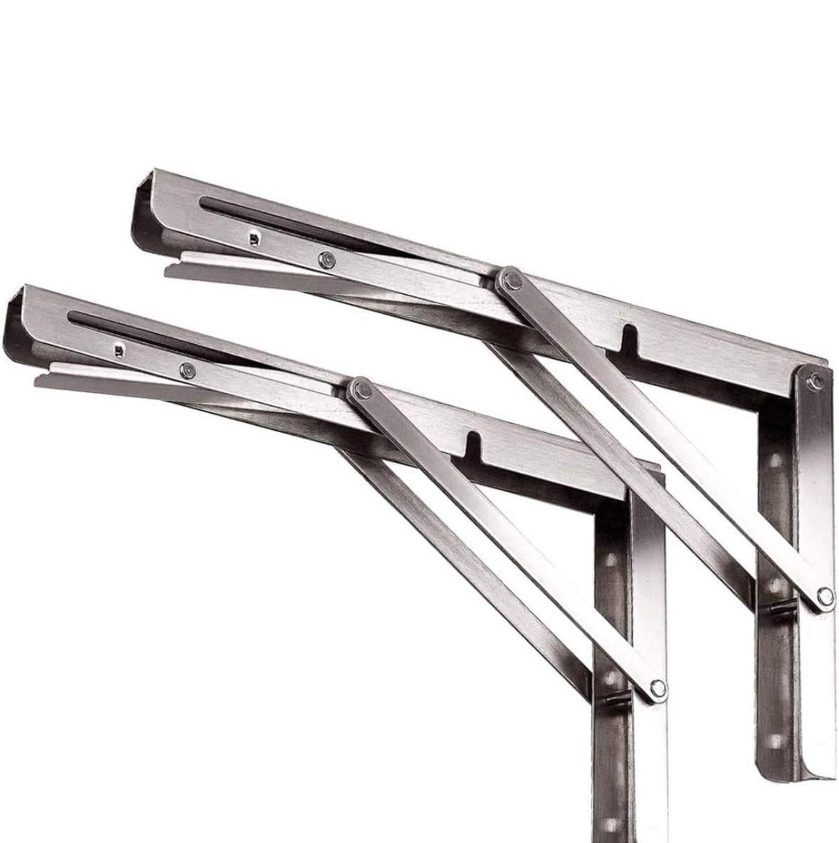 NEW $60 Folding Shelf Brackets 24 Inch of 2 Pack