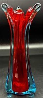 MCM Murano Sommerso Glowy Art Glass Vase