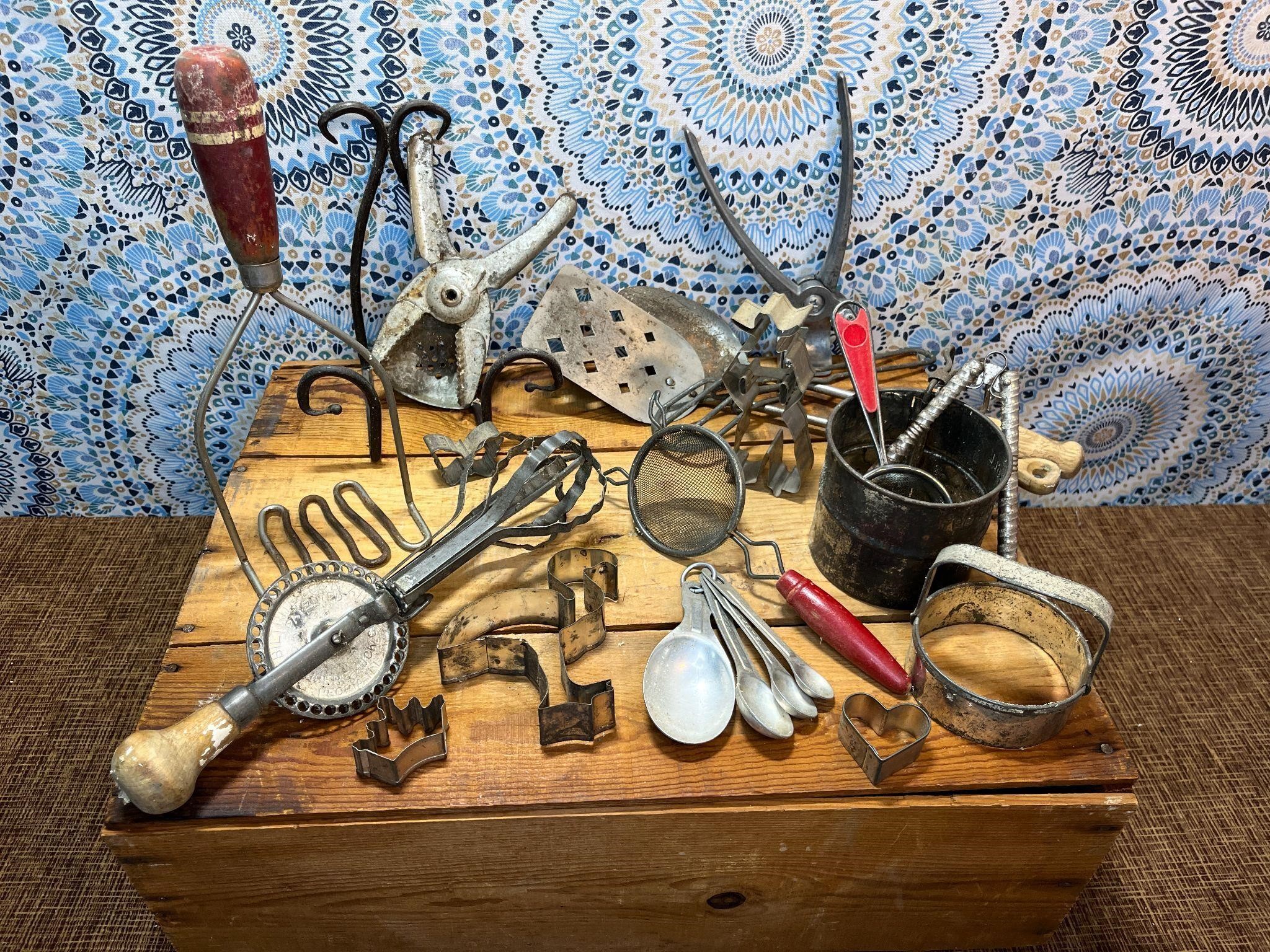 Mixed Antique Vintage Kitchen Tools